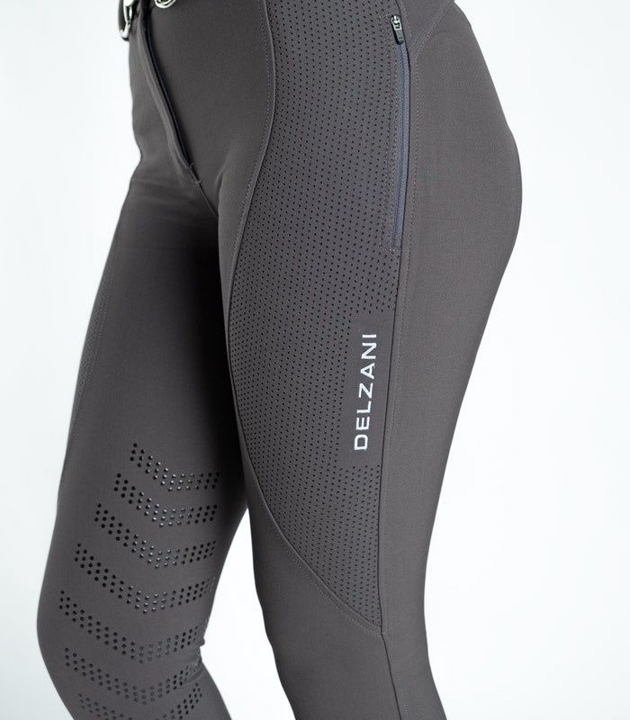 Sienna · Grey ClassicTek Breeches| KNEE Grip | Phone Pockets