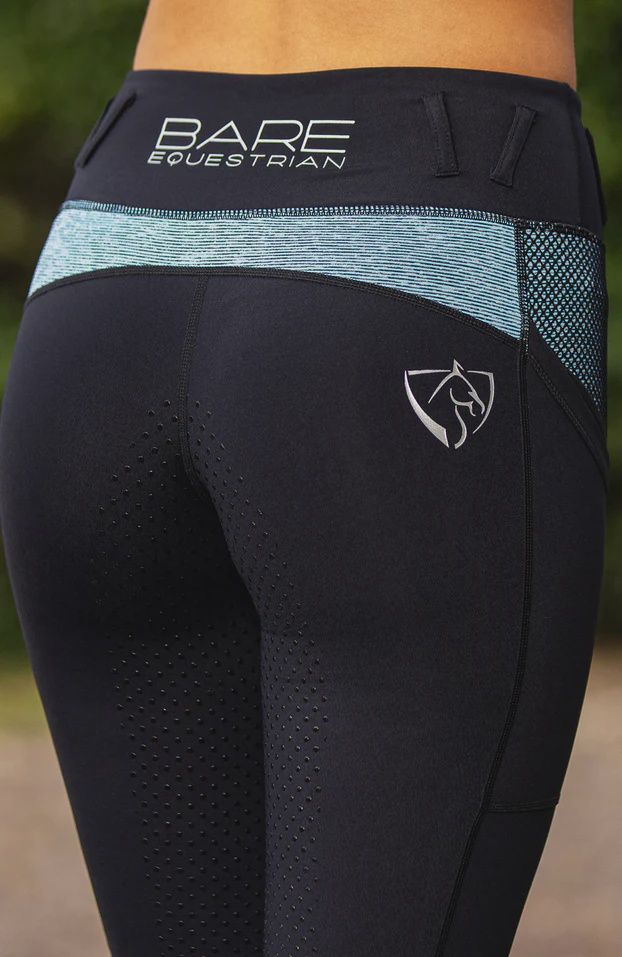 BARE Babes Performance Riding Tights - Neon Blue