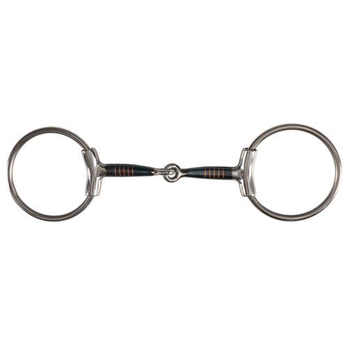 Blue Sweet Iron w/Copper Inlays Loose Ring Eggbut Snaffle 5&quot;/12.5