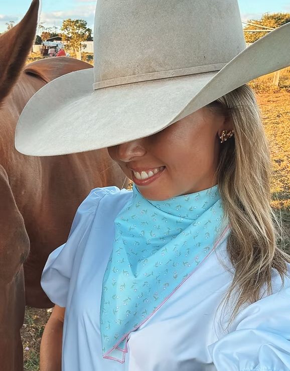 Pastel Blue Tulip Scarf