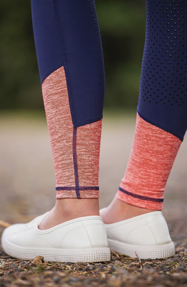 Youth Performance Riding Tights - Oxford Neon Orange