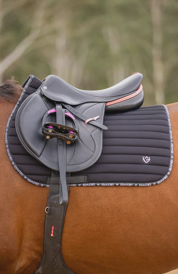 BARE Active Saddle Pad - Jump Cut - Black - Full