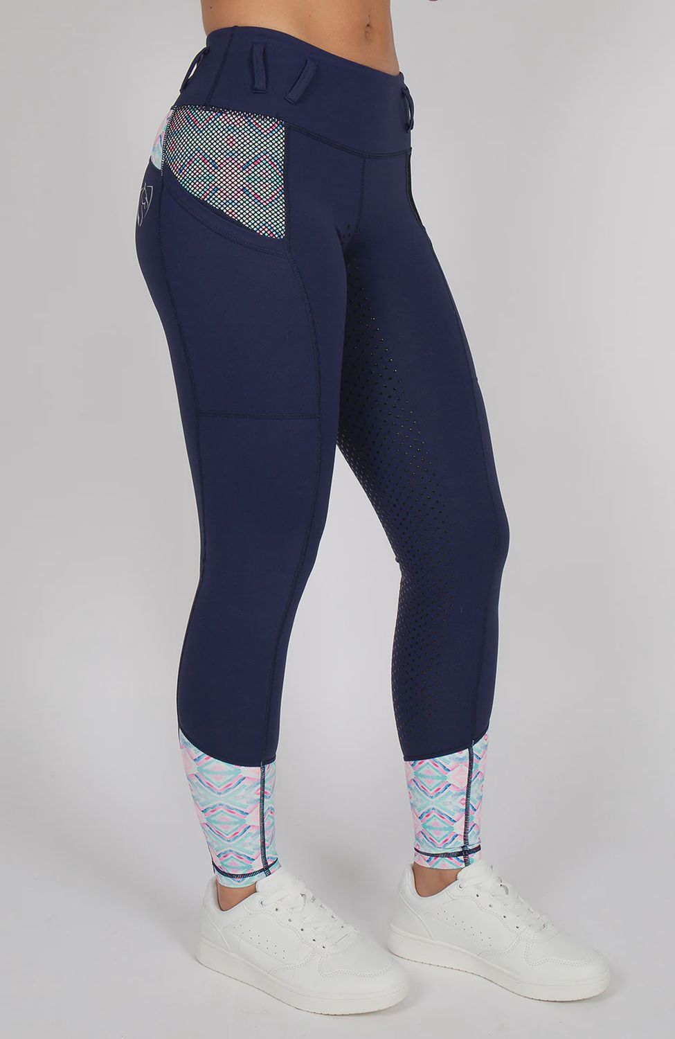 Youth Performance Riding Tights - Navy Azure