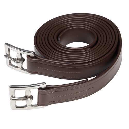 Landsborough Economy Biothane Stirrup Leathers, Colour: Brown, Size: 142cm/56"