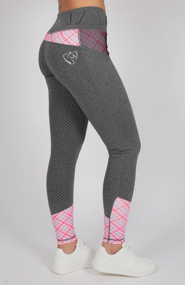 BARE Performance Riding Tights - Grey Roseberry