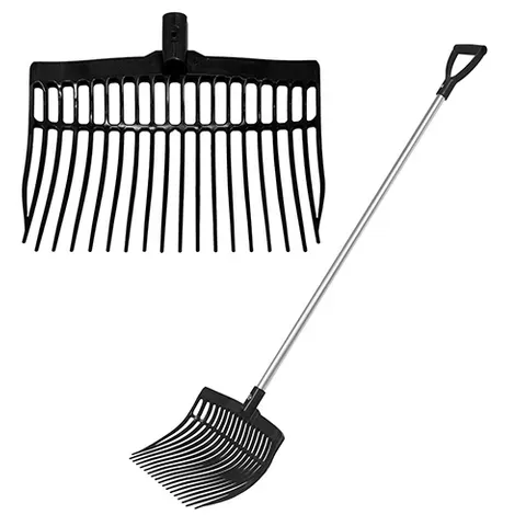 Plastic Stable Forks, Colour: Black