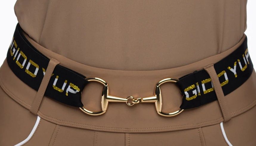 Snaffle Bit Belt - Octavia Black and Gold