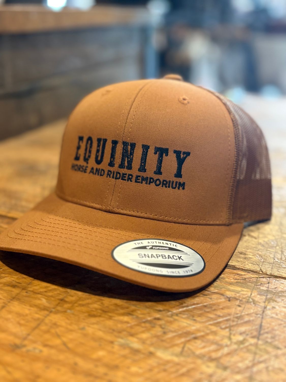 Equinity Retro Trucker Cap - Caramel (Plain Logo)