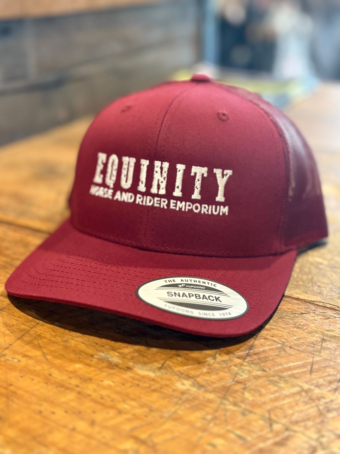 Equinity Retro Trucker Cap - Maroon (Plain Logo)