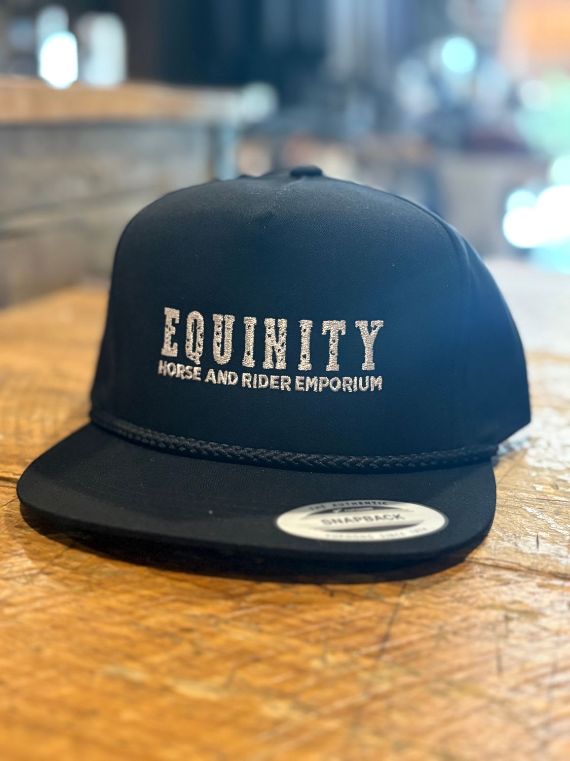 Equinity Poplin Golf Cap - Black (Plain Logo)
