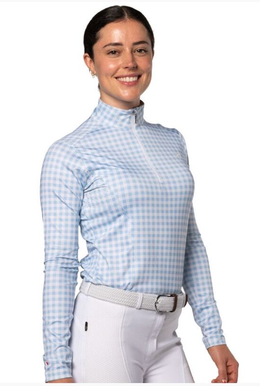 Aleysa · Blue White Technical Riding Shirt