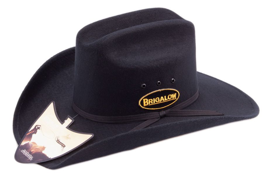 Brigalow KIDS Dallas - Felt Covered Black Western hat