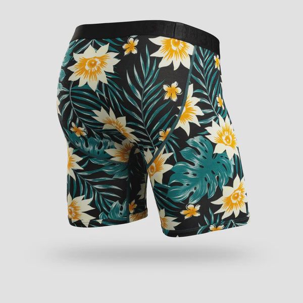 Bn3th boxer brief tropical flower Black