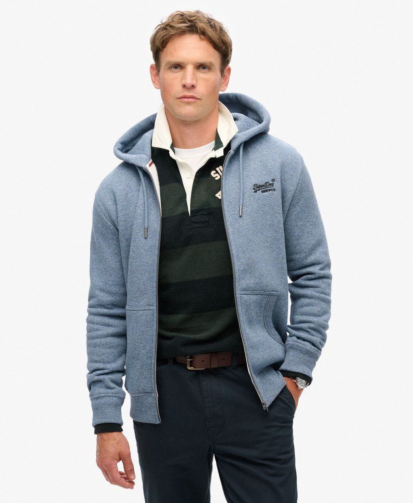 Superdry Zip Hoodie blue grit