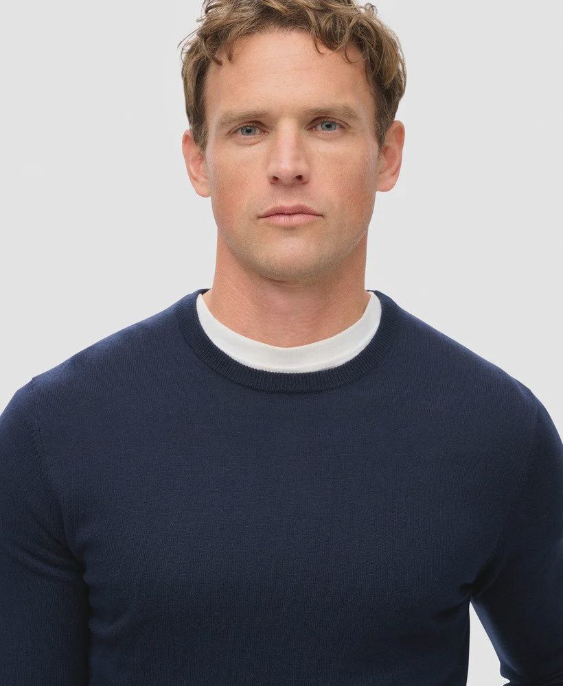 Superdry Jumper Cotton/Cashmere Carbon Navy Marle