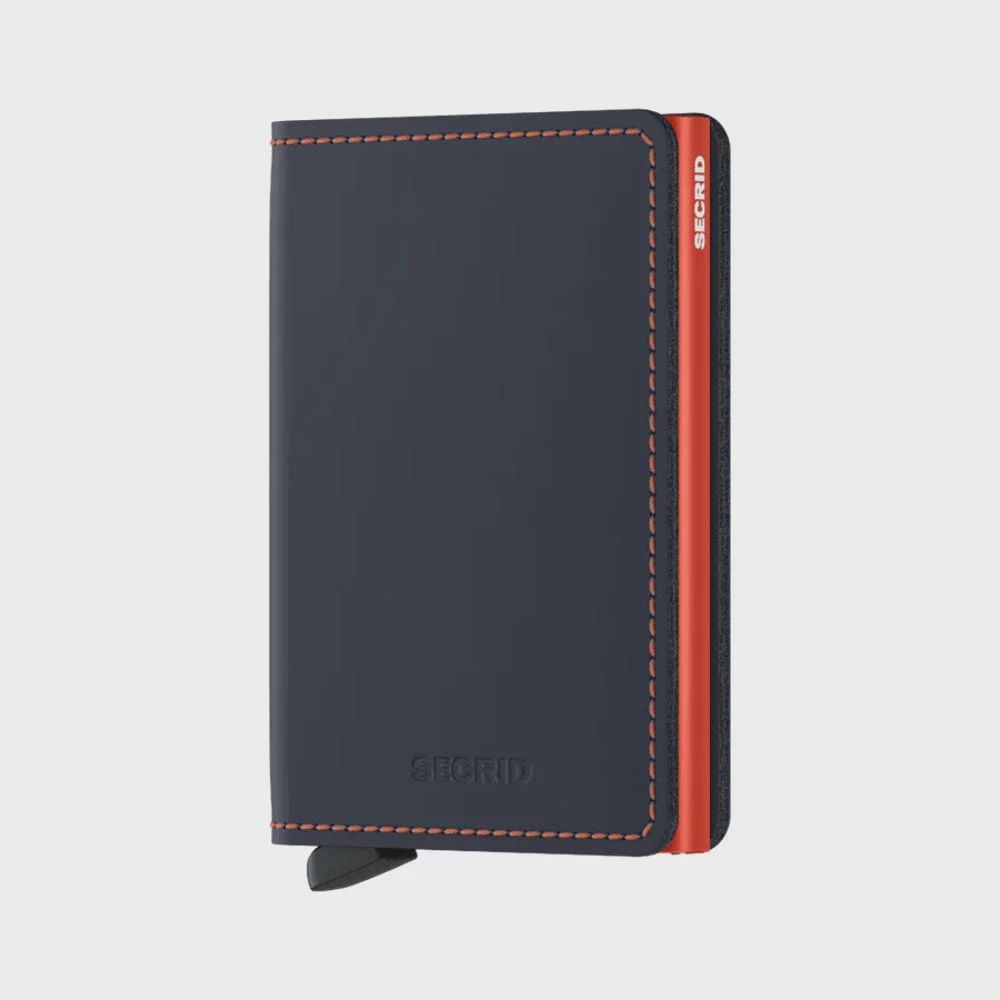 Secrid Slimwallet Matte Nightblue &amp; Orange