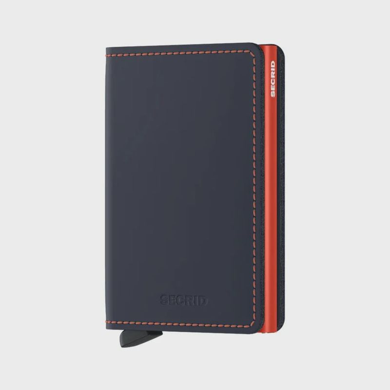 Secrid Slimwallet Matte Nightblue &amp; Orange
