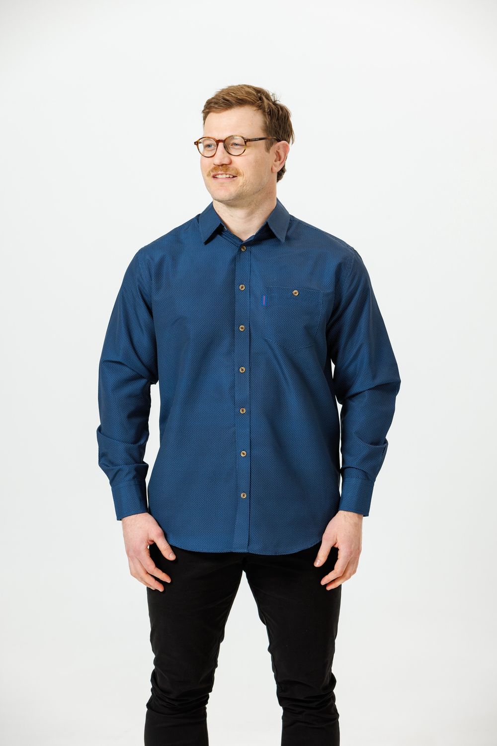Lichfield L/S Iron Cheater 550261-Blue