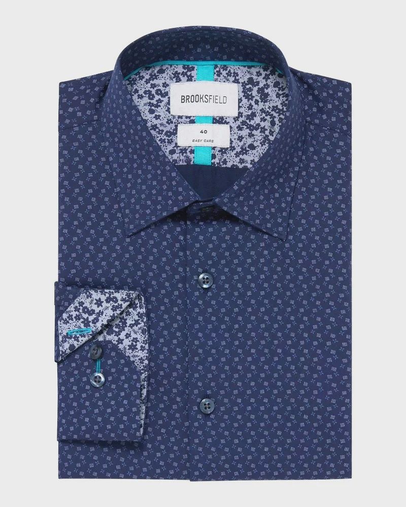 Brooksfield L/S shirt 2400 navy