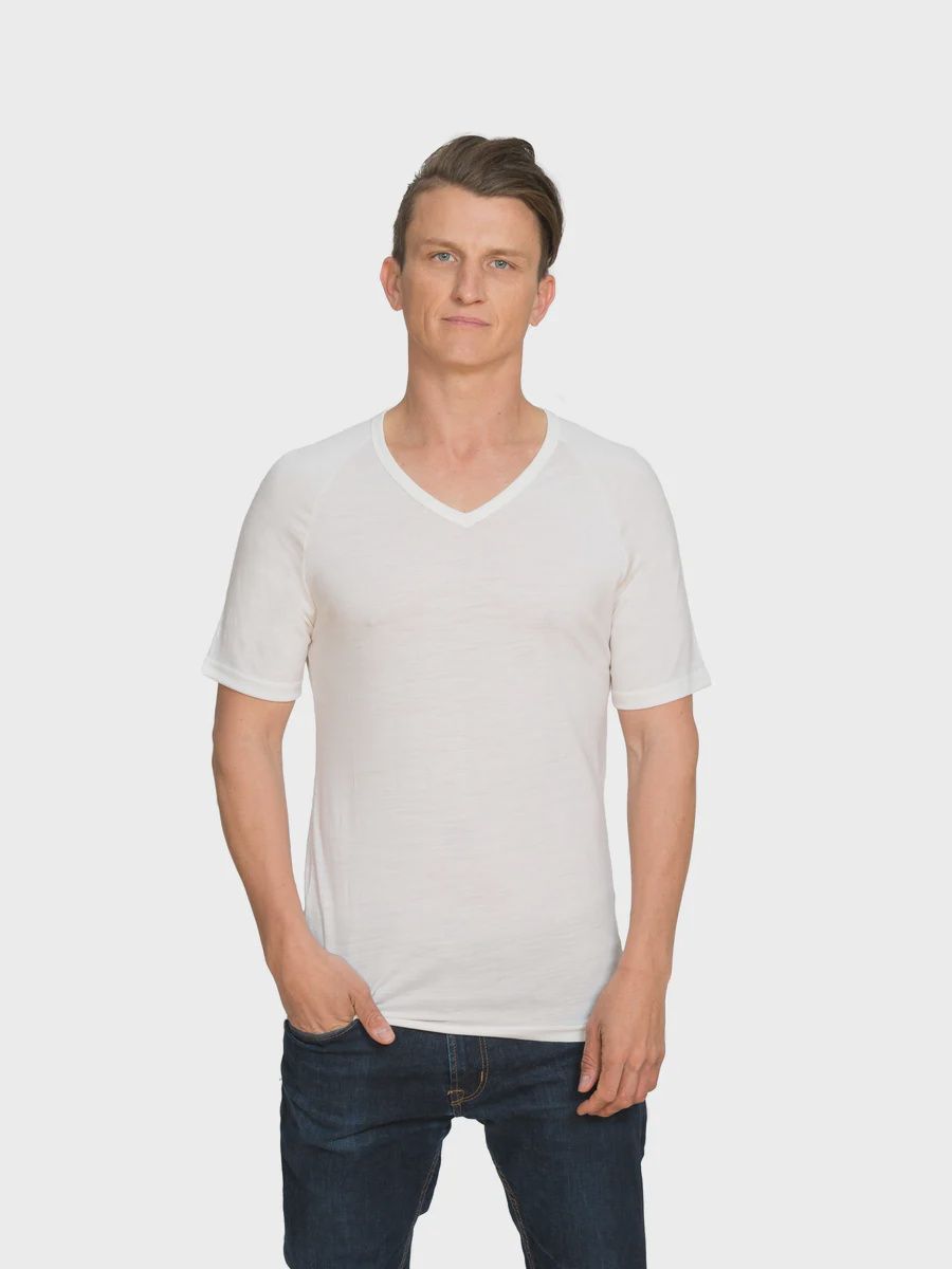 Brass Monkey Short Sleeve V-Neck White