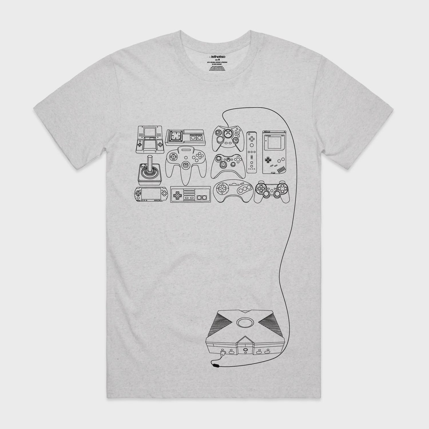 Is That So Tee  Retro Controllers White Marle