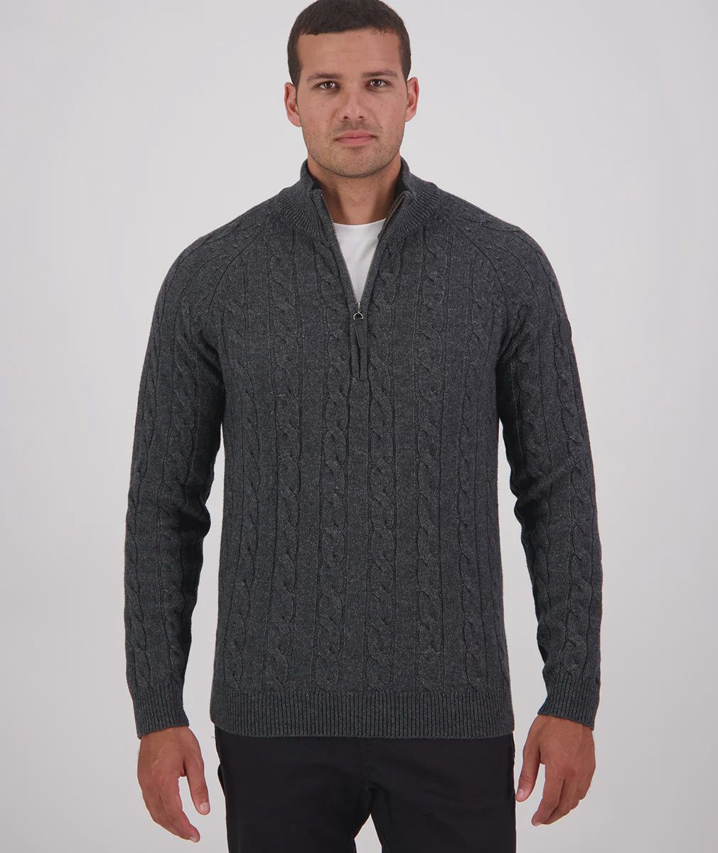 Swanndri 1/4 Zip Doncaster Charcoal