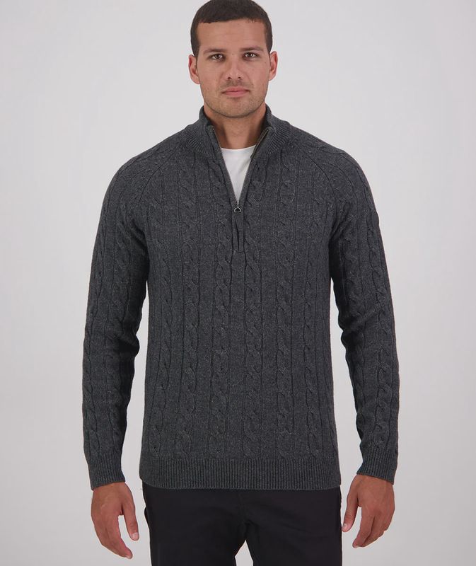 Swanndri 1/4 Zip Doncaster Charcoal