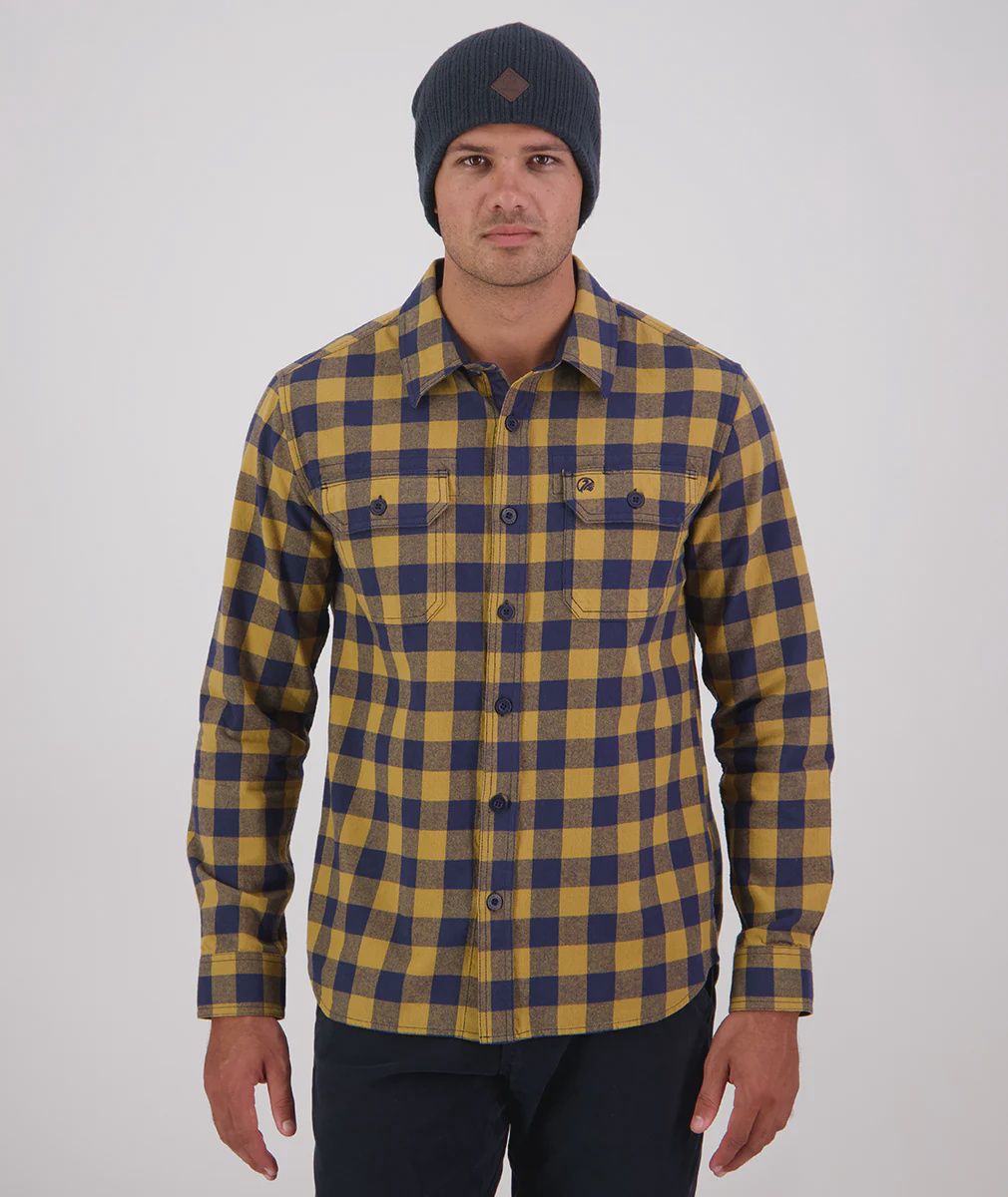 Swanndri L/S Taranaki Cashew/Navy