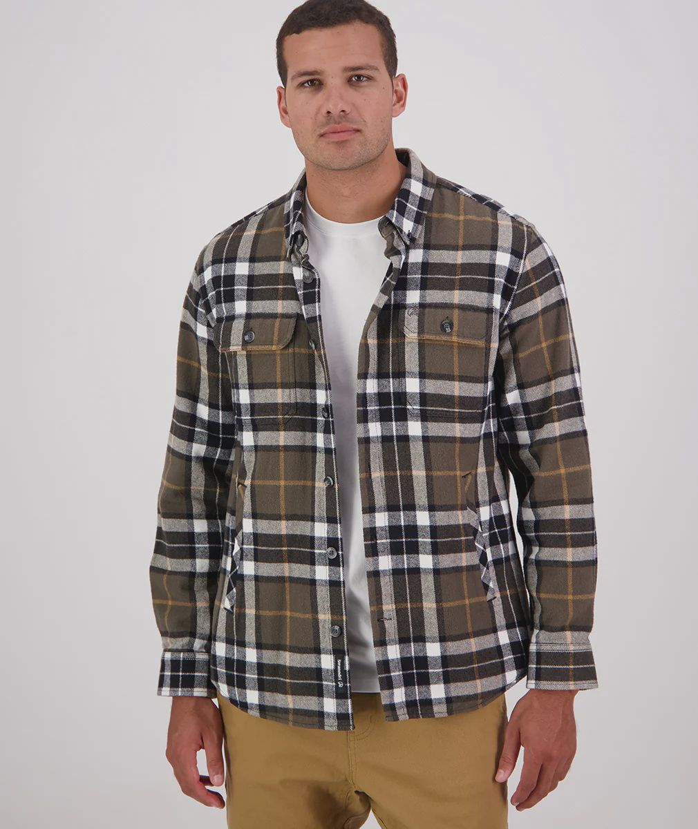 Swanndri L/S Crofton Olive/Black Check