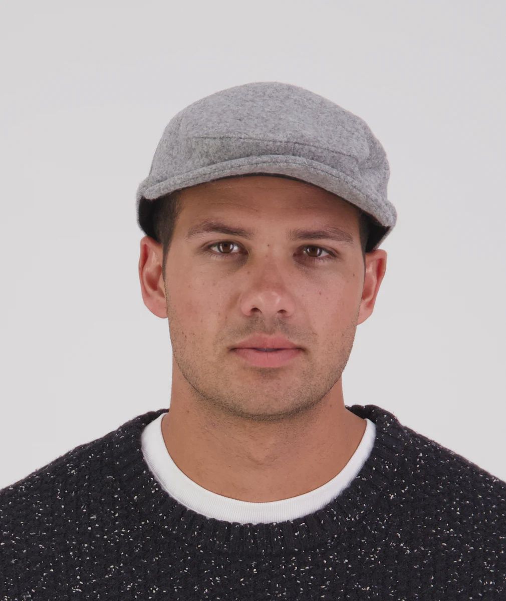 Swanndri Bristol Flat Cap Grey Marle