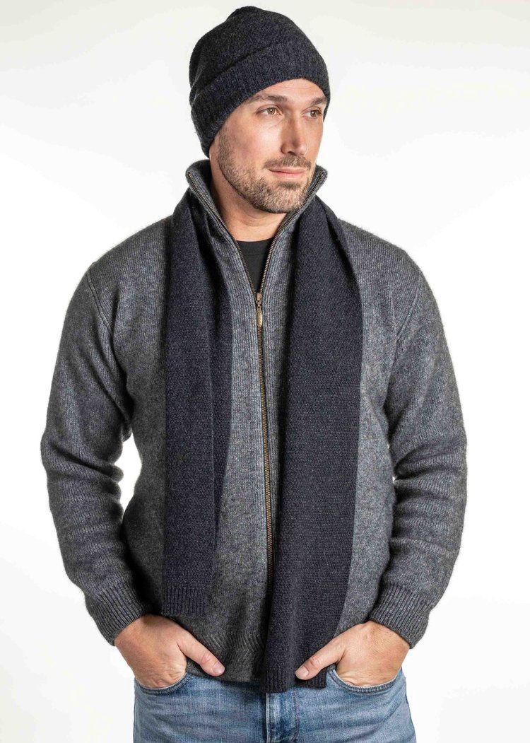 Koru Scarf Trilogy Black Marle