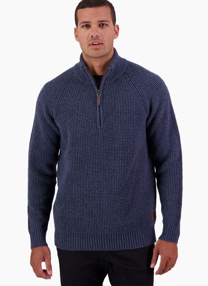 Swanndri 1/4 zip Waffle Oceanview