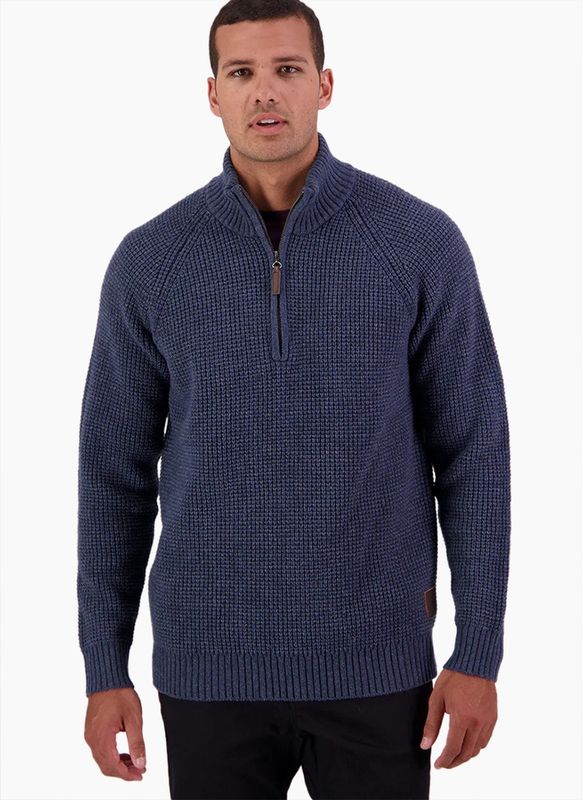 Swanndri 1/4 zip Waffle Oceanview