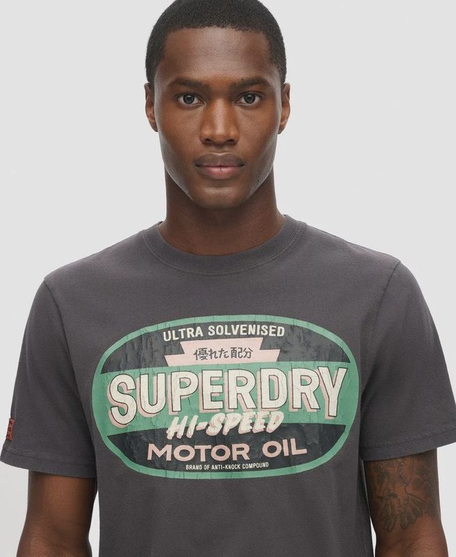 Superdry Tee Gasoline Vintage black