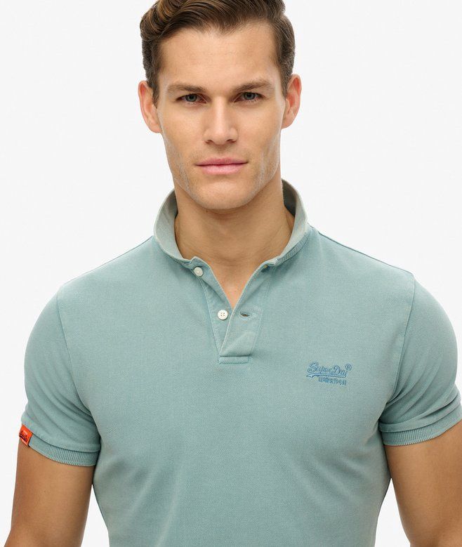 Superdry Polo Vintage Destroy Tourmaline Blue