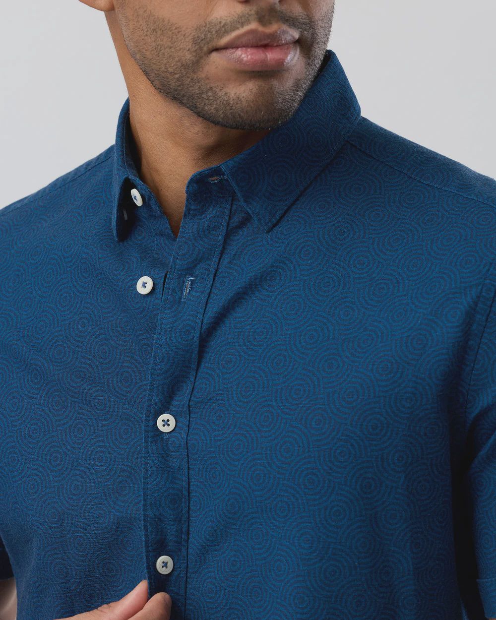 Brooksfield S/S 1152 Circles Navy