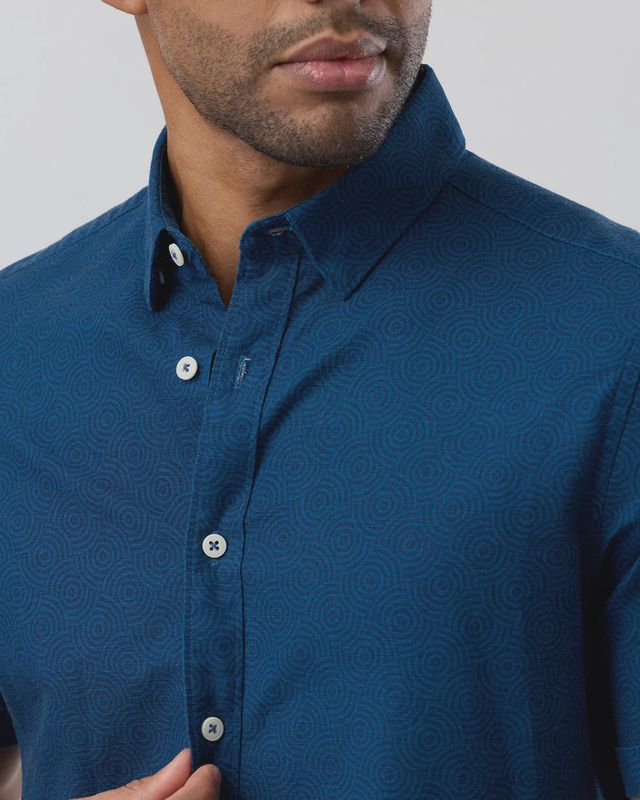 Brooksfield S/S 1152 Circles Navy