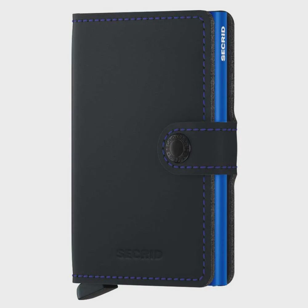 Secrid Miniwallet Matte Black &amp; Blue