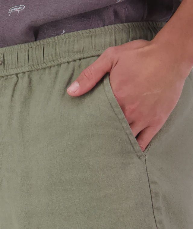 Swanndri Short Neville Linen Dusty Olive