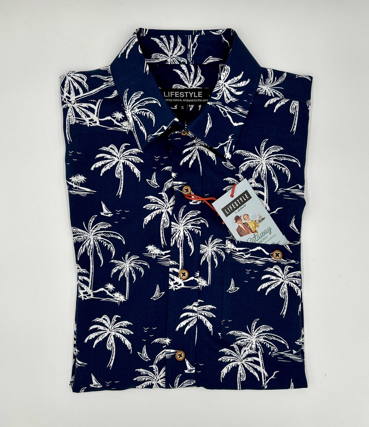 Lifestyle S/S 4511 Palms Blue
