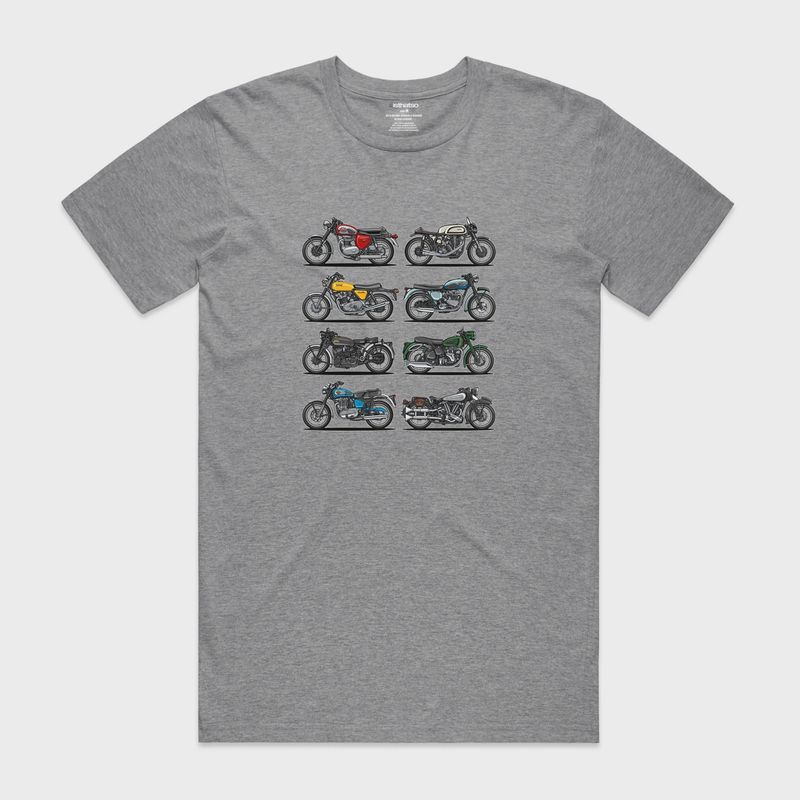 Is That So Tee Vintage Motorcycles Grey Marle