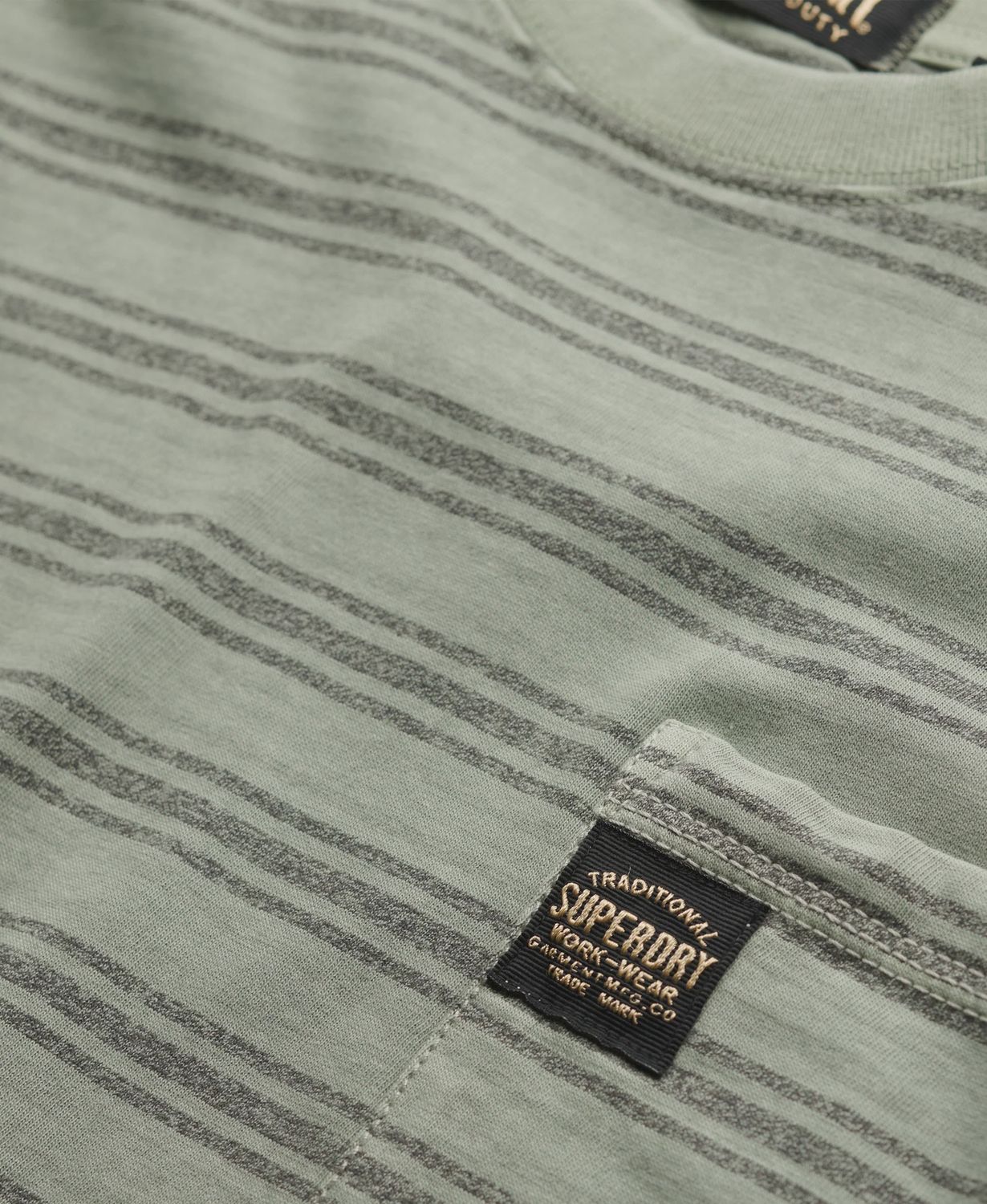 Superdry Tee Contrast Stripe Sage