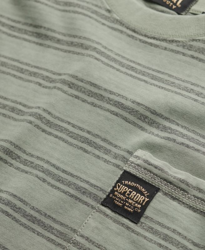 Superdry Tee Contrast Stripe Sage