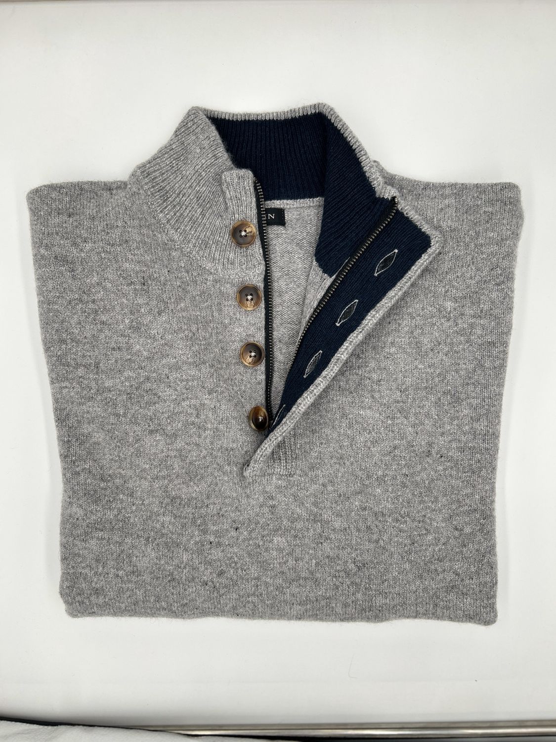 Berlin 1/4 button LW15 Grey Marle