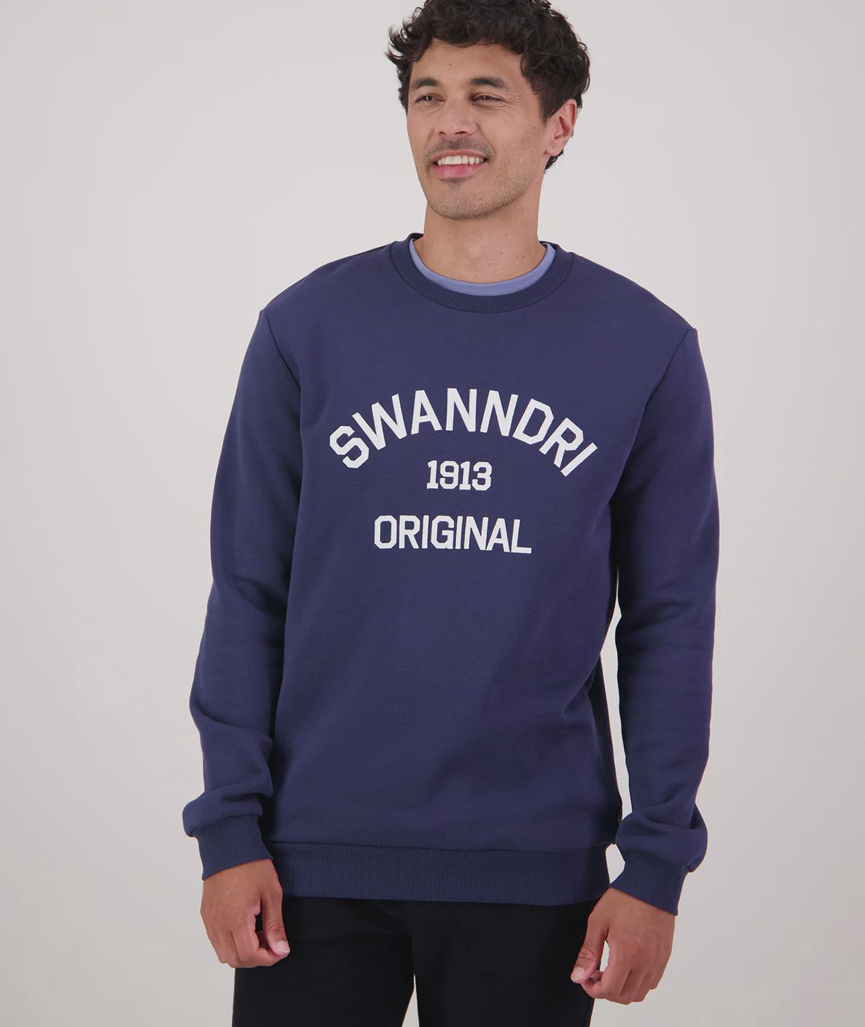 Swanndri Crew Eton  Navy White