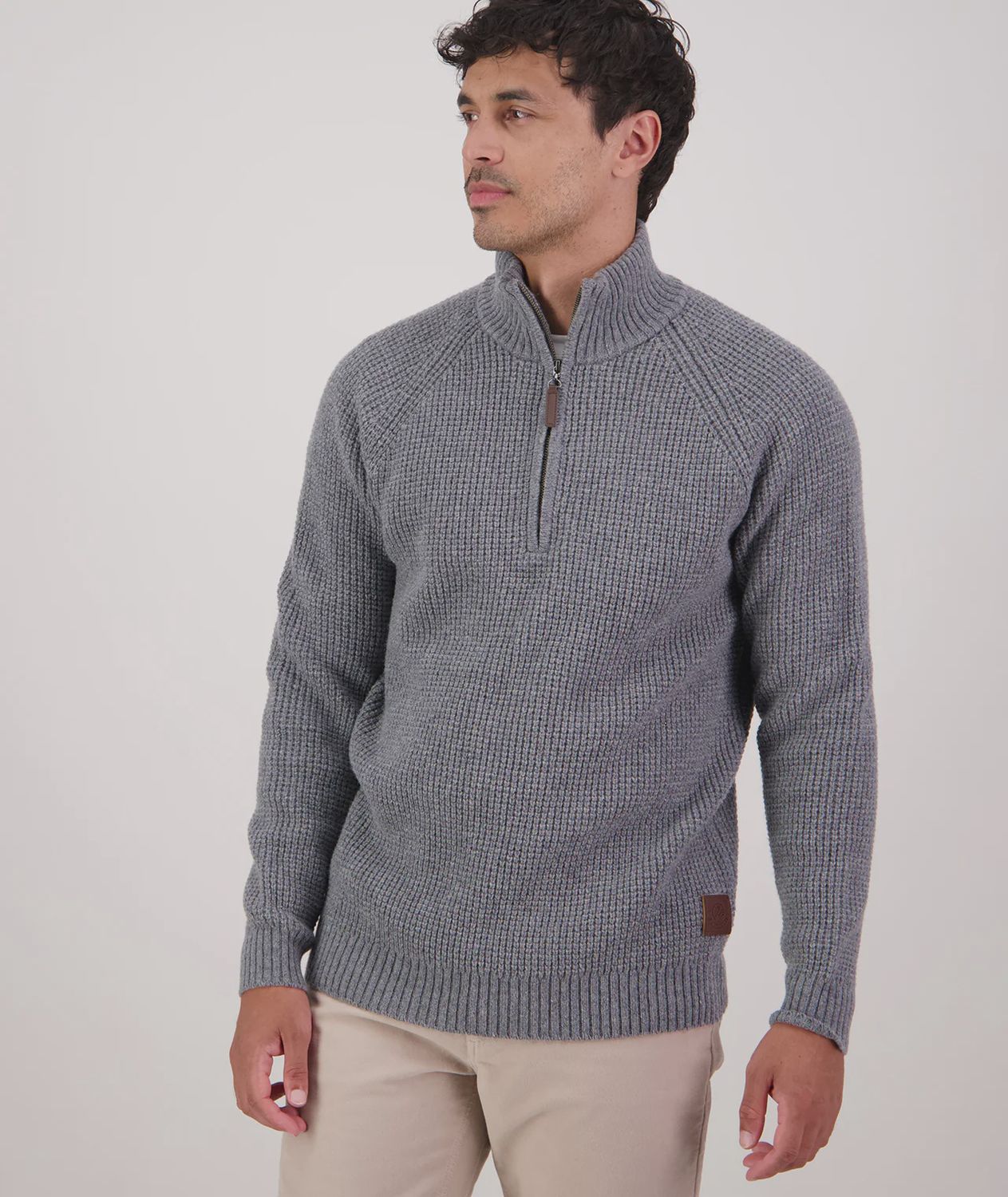 Swanndri 1/4 Zip Chalky Island Mid Grey