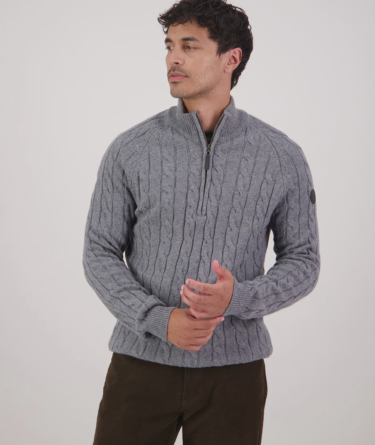 Swanndri 1/4 Zip Doncaster Grey Marle
