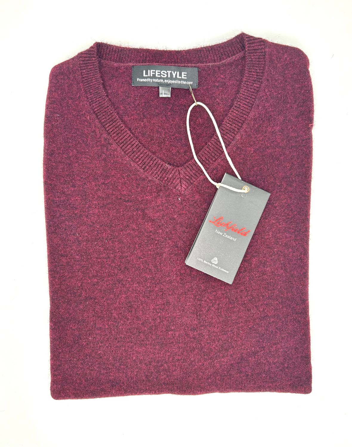 Lichfield V-Neck 9903 Burgandy