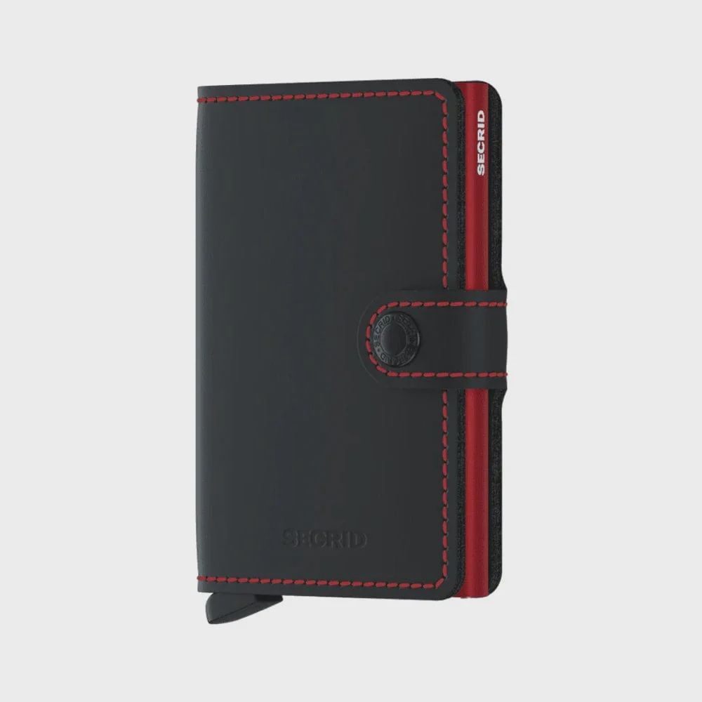 Secrid Miniwallet Matte Black &amp; Red