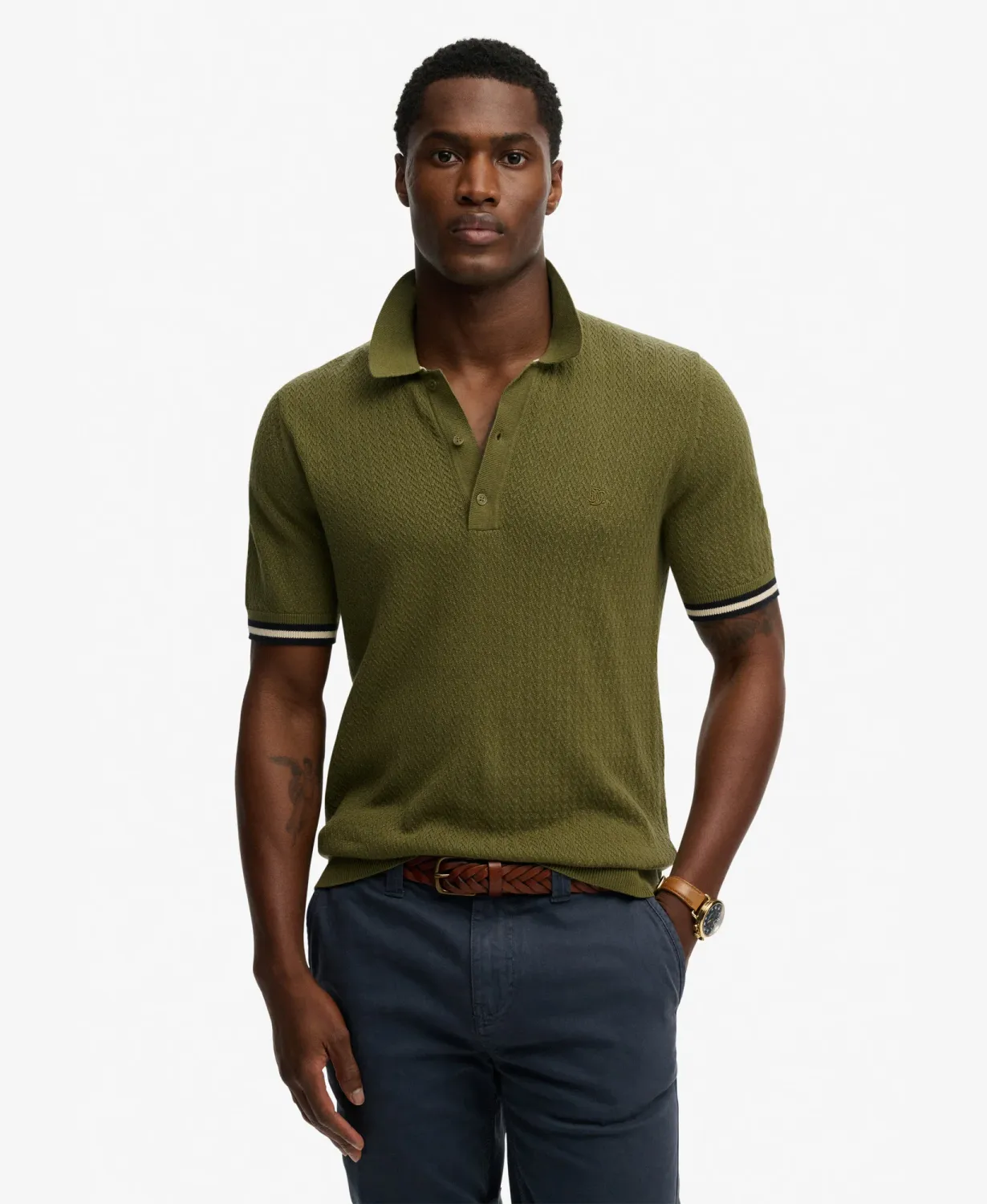 Superdry Polo Knit Classic Olive